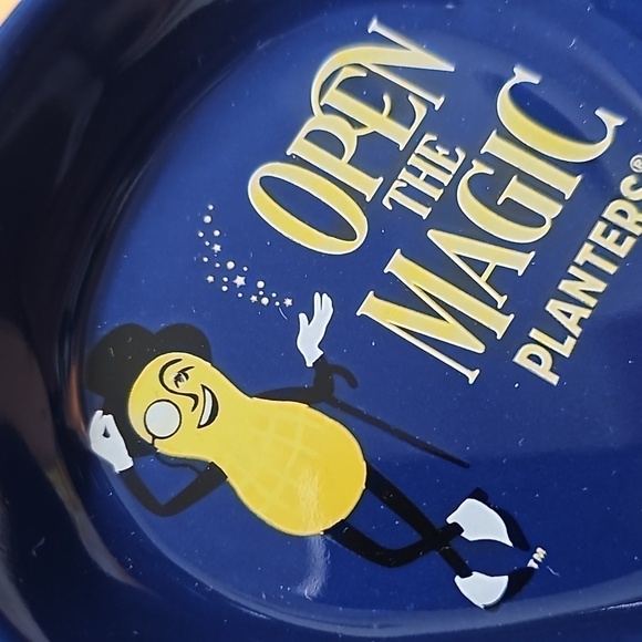 Mr. Peanut OPEN THE MAGIC Planters Peanuts Ceramic 8" Spoon Rest - Picture 3 of 4